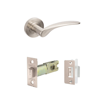 Apollo Door Handle Passage Set Brushed Nickel 7033BN Zanda | Decorus Hardware