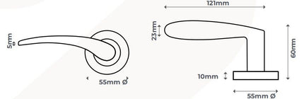 7033.BN | Apollo Door Handle Passage Set Brushed Nickel 7033BN | Zanda Architectural