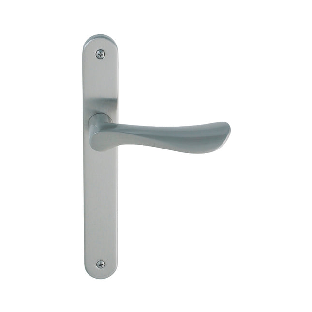 Zanda Architectural Door Hardware | Astron Juno Longplate Dummy - Left Hand Brushed Nickel
