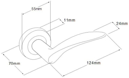 7080.3.SC | Apollo Door Handle Entrance Set 70mm (Key/Key) Satin Chrome 70803SC | Zanda Architectural