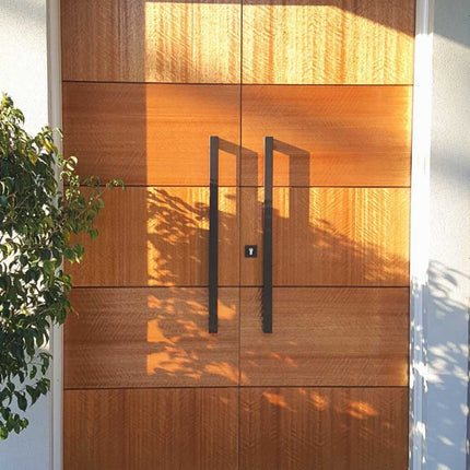 7098.BB.SB | Polo Door Pull Handle Back to Back 300mm Satin Brass | Zanda Architectural