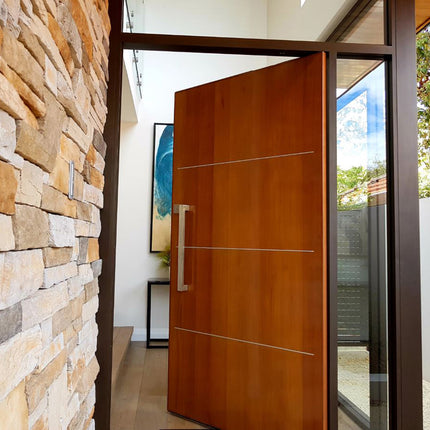 7101.FF.GN | Polo Door Pull Handle Face Fix 900mm Graphite Nickel | Zanda Architectural