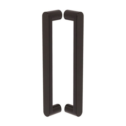7111.BB.BLK | Duke Pull Handle 300mm CTC Back to Back Matt Black | Zanda Architectural