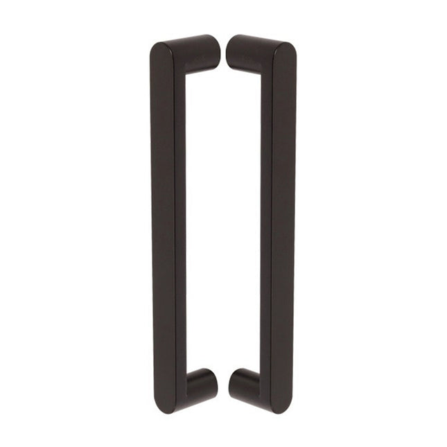 7111.BB.BLK | Duke Pull Handle 300mm CTC Back to Back Matt Black | Zanda Architectural