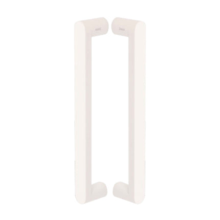 7111.BB.WHT | Duke Pull Handle 300mm CTC Back to Back White | Zanda Architectural