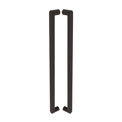 7113.BB.BLK | Duke Pull Handle 600mm CTC Back To Back Matt Black | Zanda Architectural