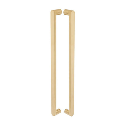 7113.BB.SB | Duke Pull Handle 600mm CTC Back to Back Satin Brass | Zanda Architectural