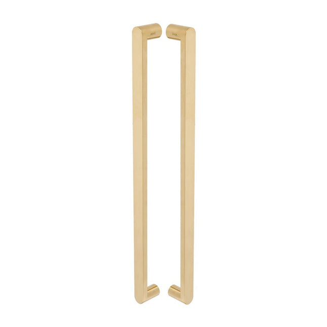 7113.BB.SB | Duke Pull Handle 600mm CTC Back to Back Satin Brass | Zanda Architectural