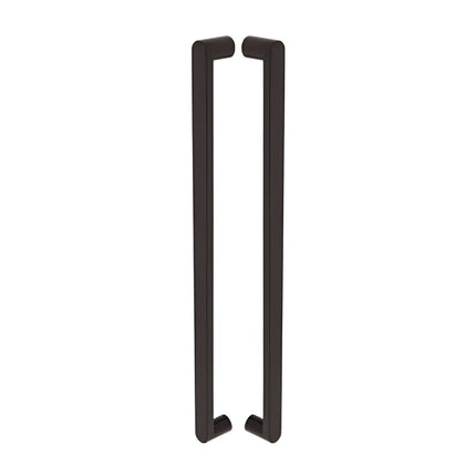 7113.RF.BLK | Duke Pull Handle 600mm CTC Rear Fix Matt Black | Zanda Architectural