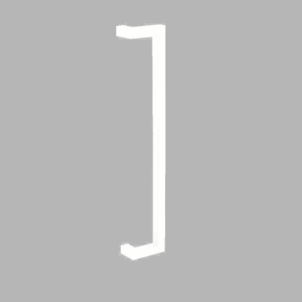 7135.BB.WHT | Nitro+ Door Pull Handle Back to Back 625mm White | Zanda Architectural