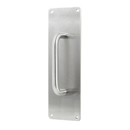 Door Pull Handle on Plate 300x100mm Stainless Steel 7167.SS Zanda | Decorus Hardware