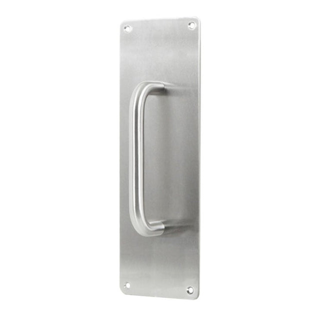Door Pull Handle on Plate 300x100mm Stainless Steel 7167.SS Zanda | Decorus Hardware