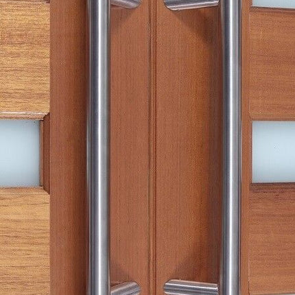 7302.BB.SS | Omega Round Pull Handle Back to Back 1200mm Satin Stainless Steel | Zanda Architectural