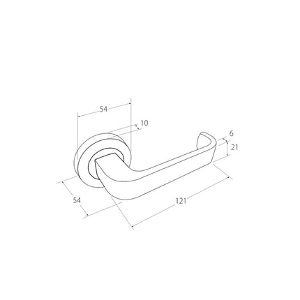 Streamline Door Handle Leverset Only Brushed Nickel 7313BN Zanda