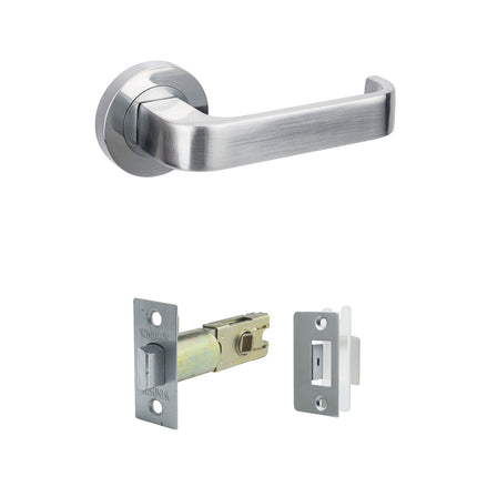 Streamline Door Handle Passage Set Latch Satin Chrome 7314SC Zanda | Decorus Hardware