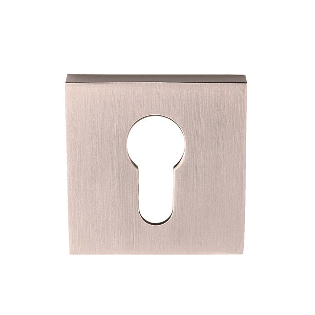 Astron Square Euro Escutcheon Brushed Nickel 8102.E.BN Zanda | Decorus Hardware