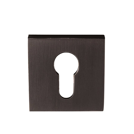 Astron Square Euro Escutcheon Graphite Nickel 8102.E.GN Zanda | Decorus Hardware