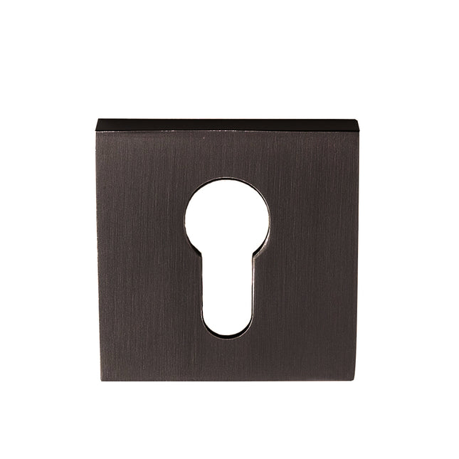 Astron Square Euro Escutcheon Graphite Nickel 8102.E.GN Zanda | Decorus Hardware