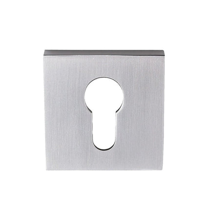 Astron Square Euro Escutcheon Satin Chrome 8102.E.SC Zanda | Decorus Hardware