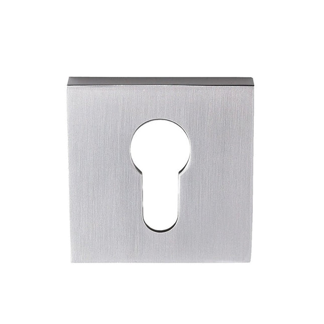 Astron Square Euro Escutcheon Satin Chrome 8102.E.SC Zanda | Decorus Hardware