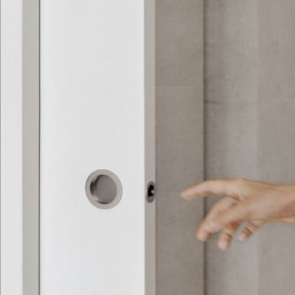 8107.SB | Visca Flush Pull Kit Passage Set Satin Brass | Zanda Architectural