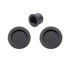 Visca Flush Pull Kit Passage Set Matt Black 8107.BLK Zanda | Decorus Hardware