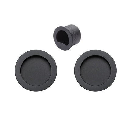 Visca Flush Pull Kit Passage Set Matt Black 8107.BLK Zanda | Decorus Hardware