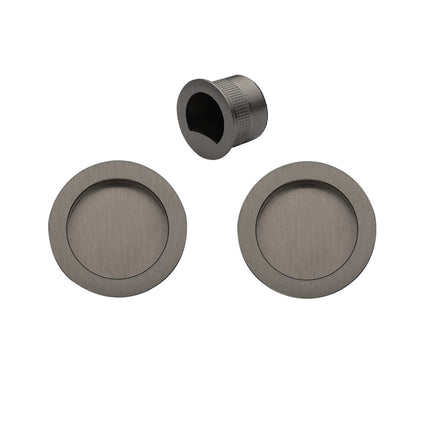 Visca Flush Pull Kit Passage Set Graphite Nickel 8107.GN Zanda | Decorus Hardware