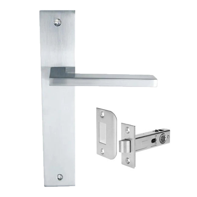 8131.PA.SC | Matrix Longplate Handle Passage Set Satin Chrome | Zanda Architectural