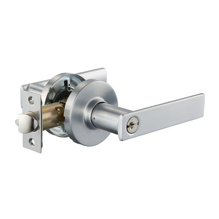 9053.BN | Austin Door Lever Handle Round Entrance Set Brushed Nickel | Zanda Architectural