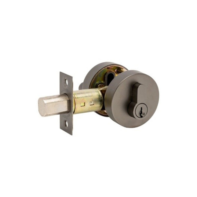 Jura Elite Round Slimline Double Cylinder Deadbolt Graphite Nickel 9061.GN Zanda | Decorus Hardware