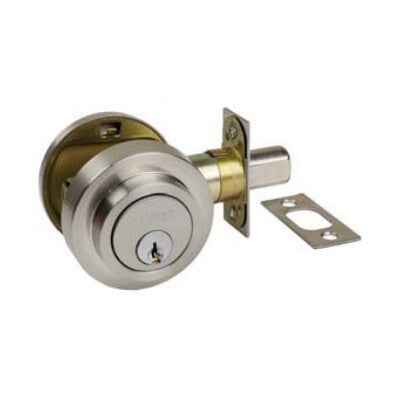 9063.BN | Round Slimline Deadbolt – Brushed Nickel | Zanda Architectural