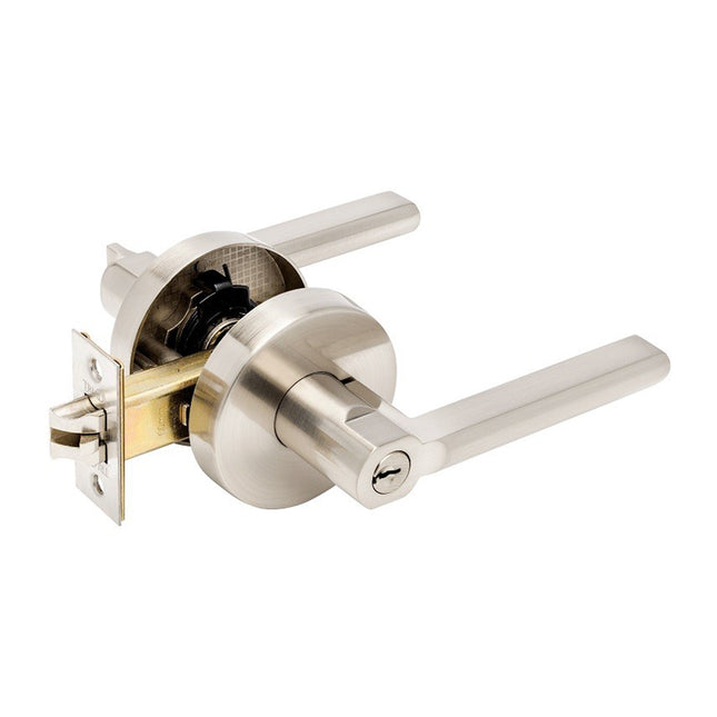 Alto Door Lever Handle Entrance Set Brushed Nickel 9134.BN Zanda | Decorus Hardware