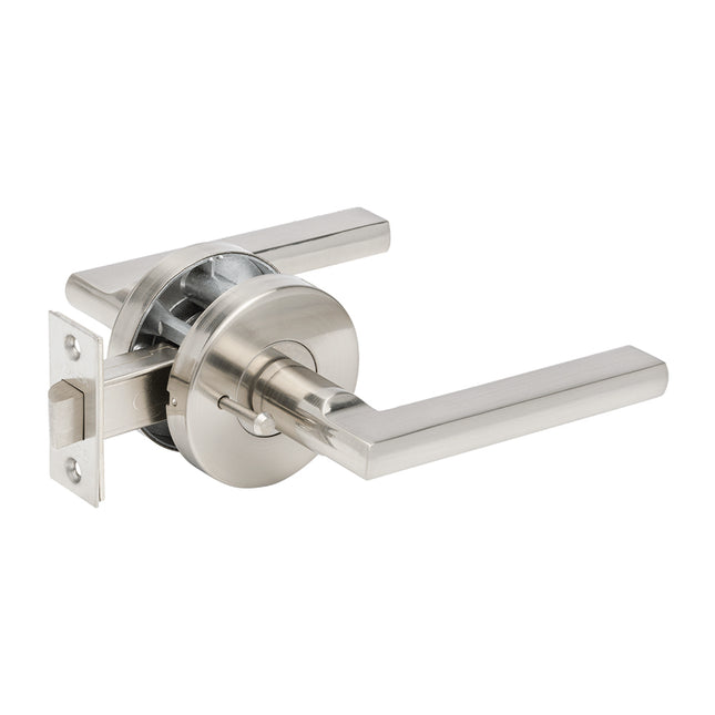 9137.BN | Aldo Door Lever Handle Privacy Set Brushed Nickel | Zanda Architectural