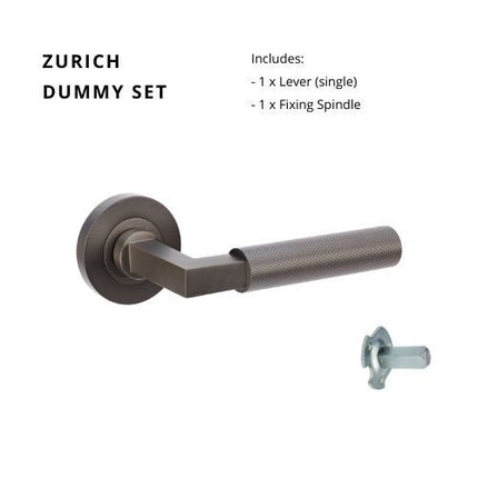 9345.DL.GN | Zurich Dummy - Left Hand Graphite Nickel | Zanda Architectural