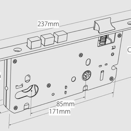 9345.E1.BN | Zurich Door Lever Entrance Set 60mm Cylinder (Key/Key) BN 9345E1BN | Zanda Architectural