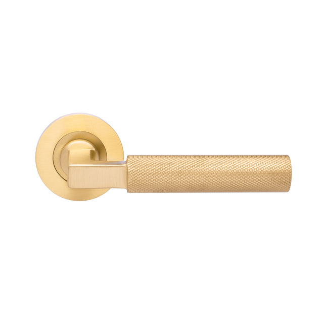 Zurich Door Handle Lever Set Only Satin Brass 9345SB Zanda | Decorus Hardware