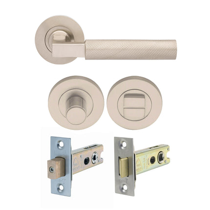 Zurich Door Lever Privacy Set Brushed Nickel 9347BN Zanda | Decorus Hardware