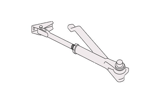 HOA1SE TS3204 Hold Open Armset Silver Finish Zanda | Decorus Hardware
