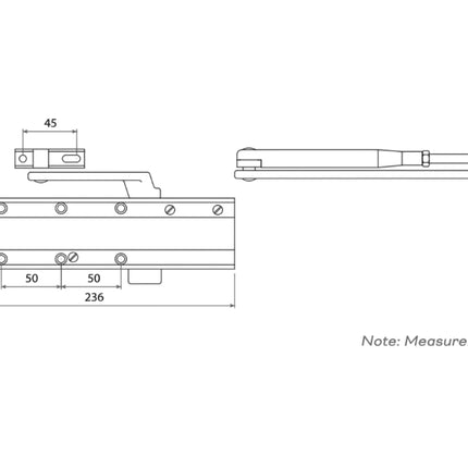 EN 2-4 Standard Arm Door Closer Matt Black TS.8024.FB.BLK Zanda