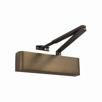 Zanda Door Closer | Commercial Door Control Hardware | Door Closer Combined Unit Flat Bar Armset Antique Brass TS.9205.SRFB.AB