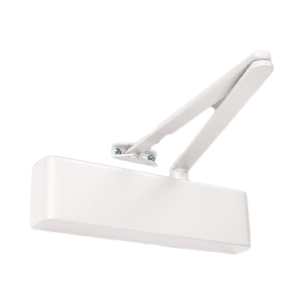 TS.9205.SRFB.WHT | Door Closer Combined Unit Flat Bar Armset White | Zanda Architectural