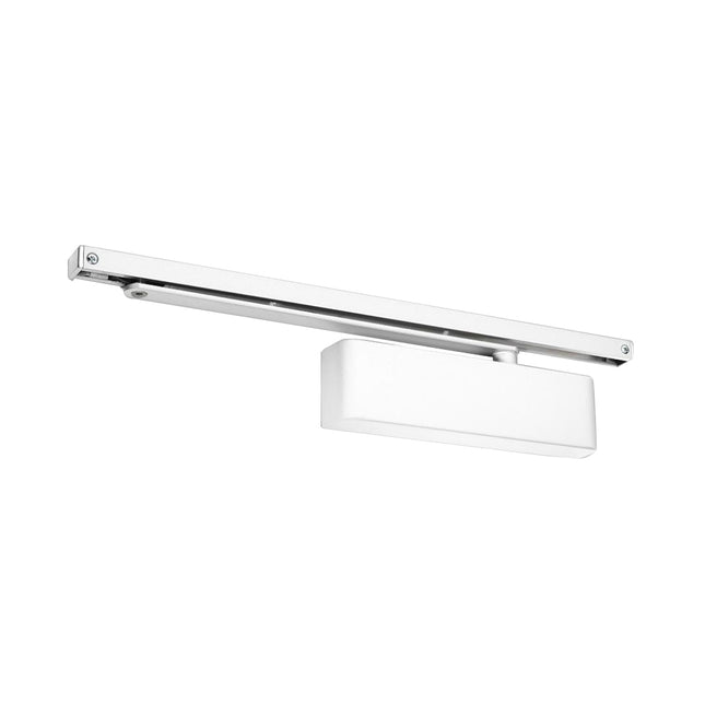 Door Closer Combined Unit Slide Armset Matt White TS.9205.SRSA.WHT Zanda | Decorus Hardware