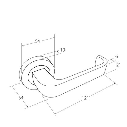 Streamline Door Handle Entrance Set 70mm (Key/Turn) Brushed Nickel 7316E4BN Zanda
