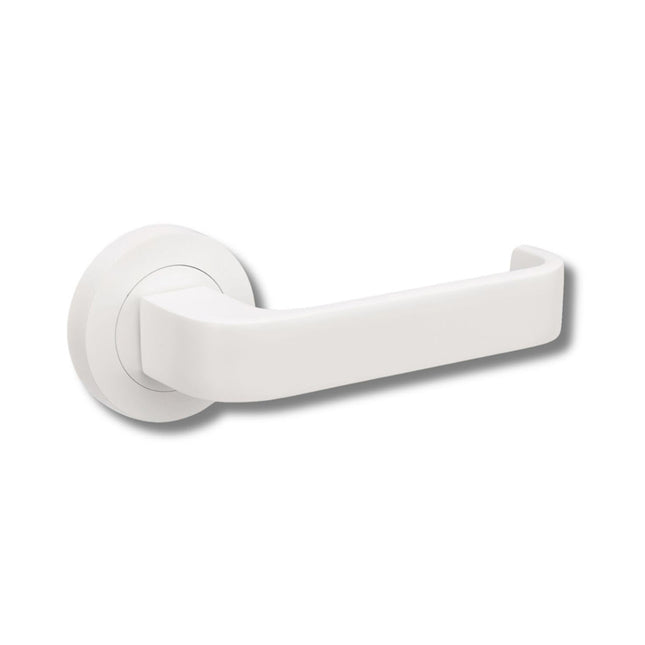 Streamline Door Lever Handle Leverset Only Matt White 7313.WHT Zanda