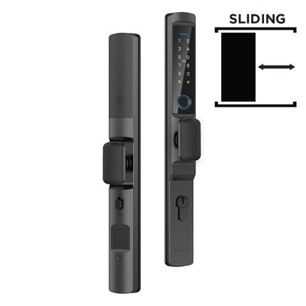 LOCKTON ELEV36-BLK-S20 E-Series Euro Narrow Smart Door Lock Sliding Door Matte Black
