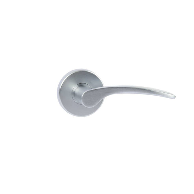 Curva Door Lever Handle on Round Rose Passage 60mm Box Pack Polished Chrome 545CUPCBP	 N2LOK
